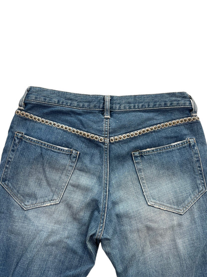 2000s Kiminori Morishita Cashmere Wrapped Studs Repair Denim