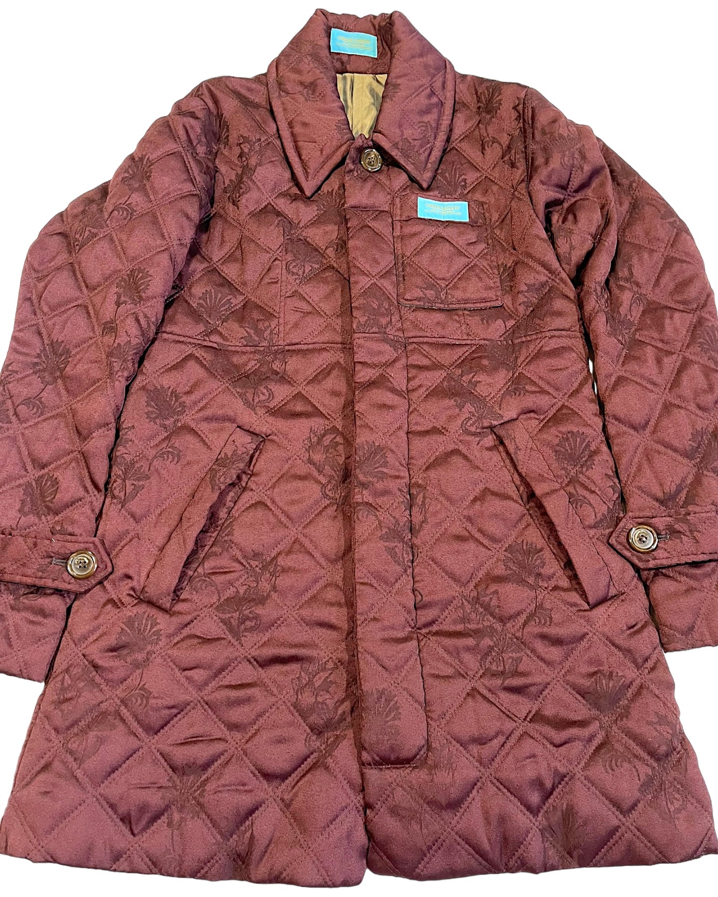 AW1997/98 Undercover “Leaf” Embroidery Rayon Quilted Coat