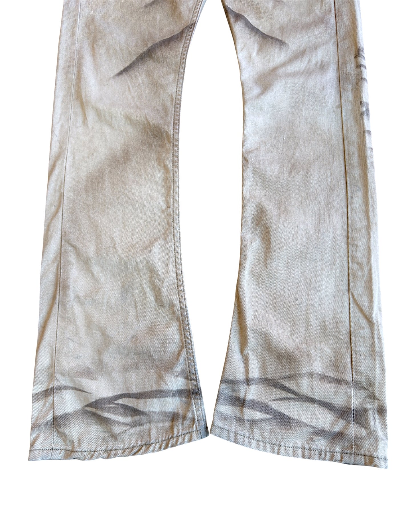 Jackrose Whisker Marble Bootcut Flare Denim Jeans
