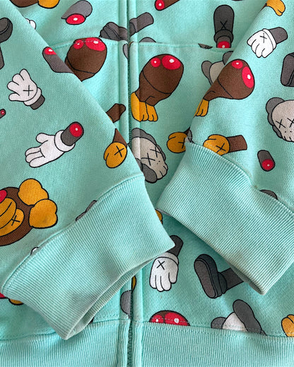 Bape x Kaws 2005 Dissected Baby Milo Full Zip Hoodie
