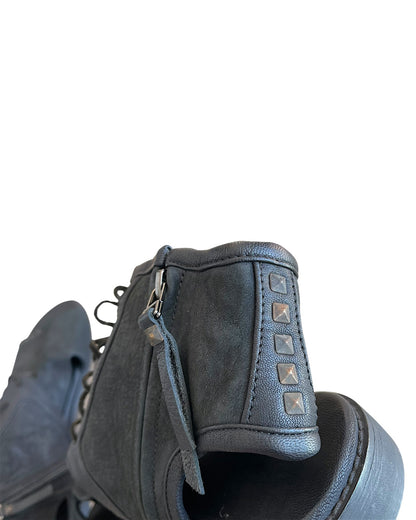 14th Addiction Studded Spike Leather Ankle Sandals