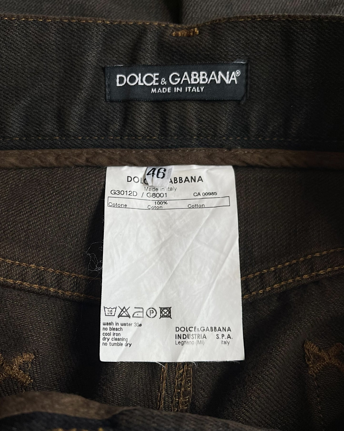 Dolce & Gabbana Mud Wash DG Emblem Distressed Denim Jeans