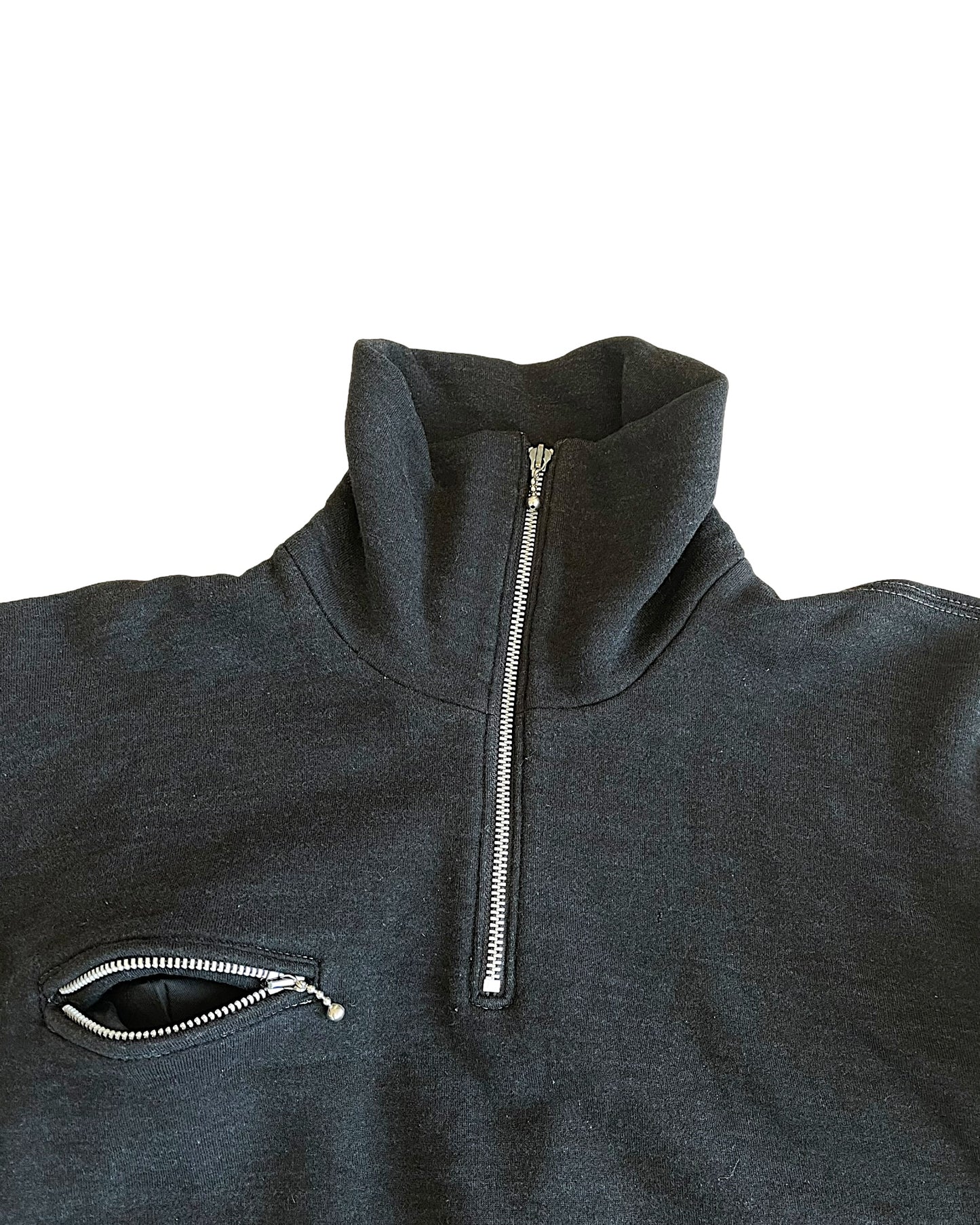 General Research 1997 'FOR left handed' Wool/Cotton 1/4 Zip Sweatshirt