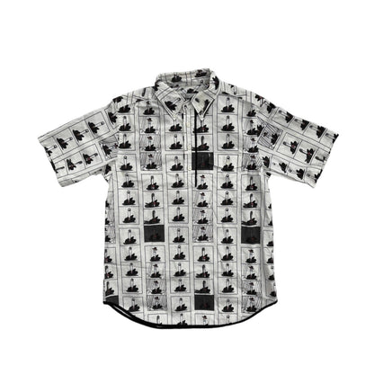 SS2002 Number (N)ine “The Modern Age” Middle Finger Comic Strip Button Shirt