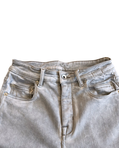 Rick Owens Drkshdw SS22 "Fogachine" Pearl Detroit Cut Denim Jeans