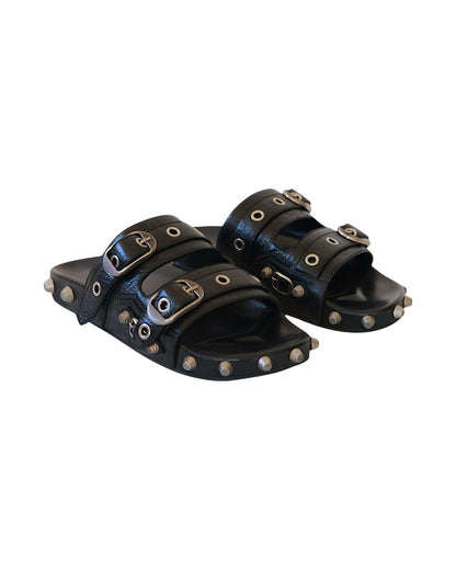 Balenciaga Cagole Studded Buckle Sandal Slide