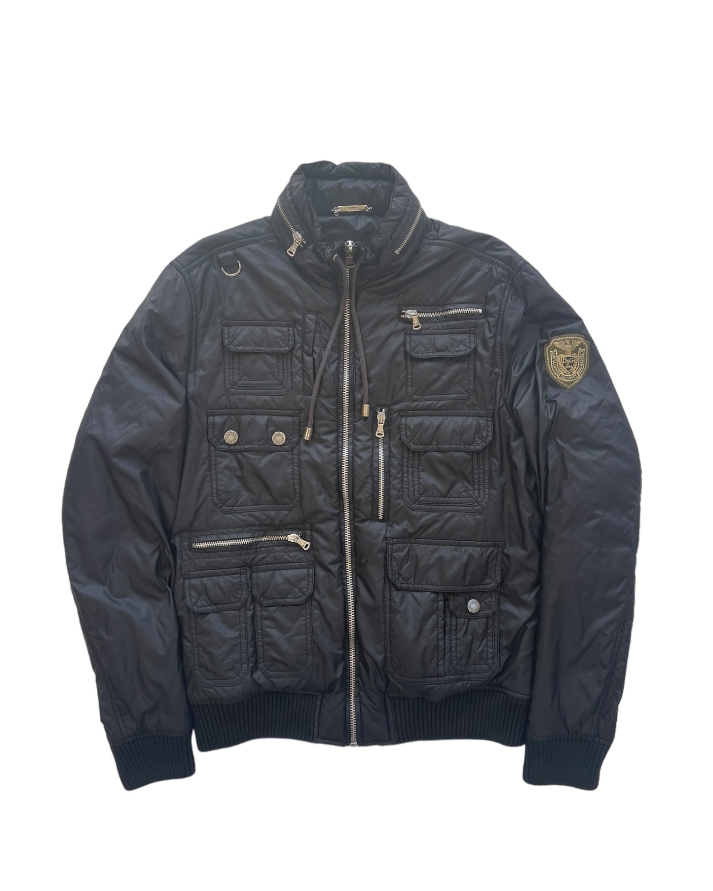 Dolce & Gabbana 00s Multi-Pocket Cargo Security Nylon Padded Jacket