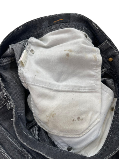 2000s Téte Homme White Stitch Straight Leg Denim