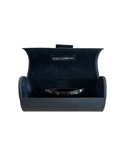 Dolce & Gabbana Shield Rhinestone Logo Sunglasses