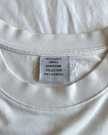 Vetements Pink Logo Oversized Thick Long Sleeve T-Shirt