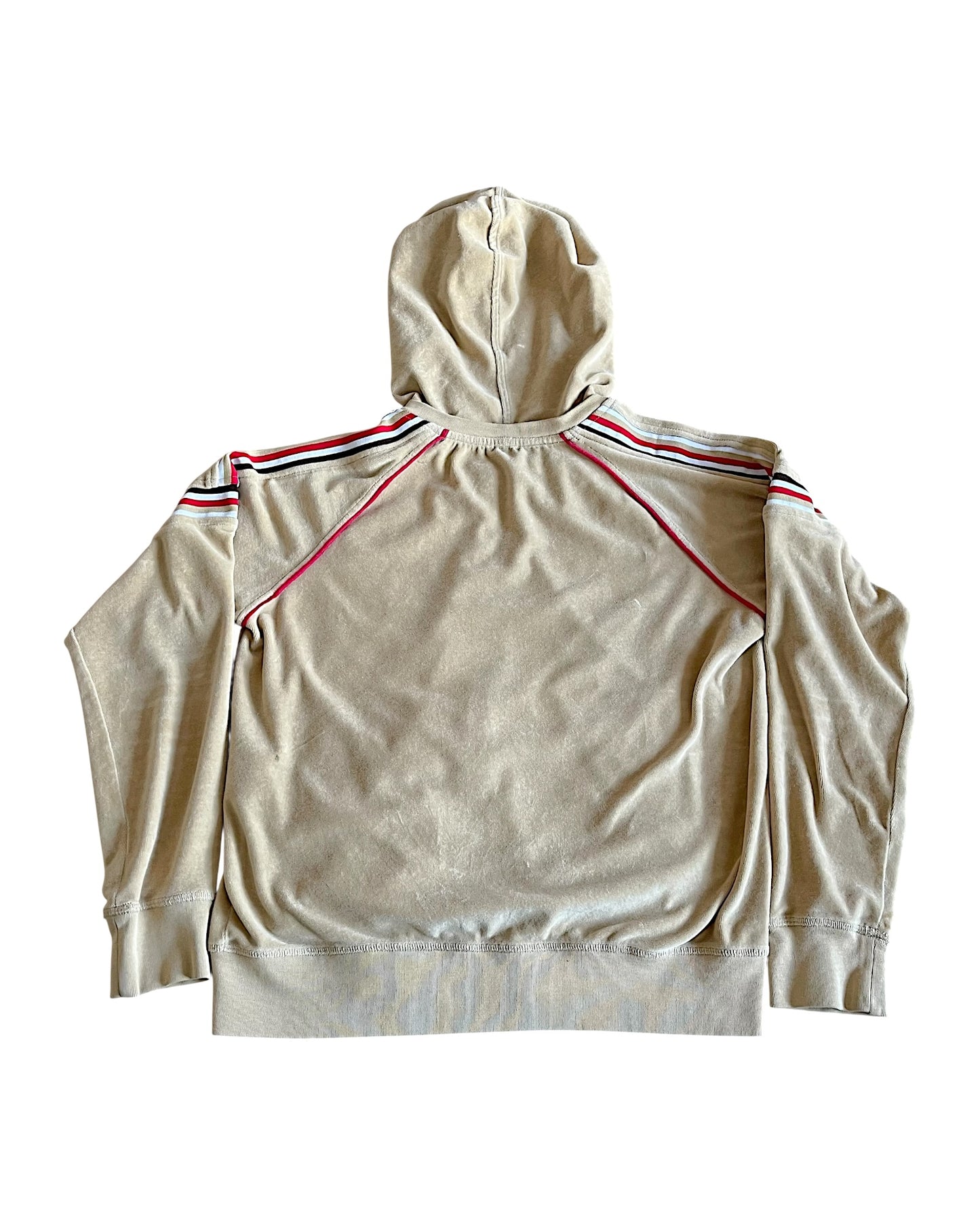 Dolce & Gabbana 2000s Striped Velour Hoodie