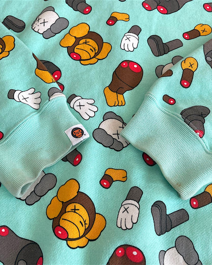 Bape x Kaws 2005 Dissected Baby Milo Full Zip Hoodie