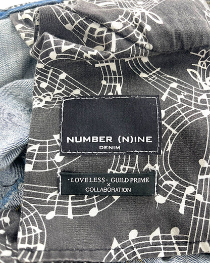 Number (N)ine x Loveless Guild Prime Distressed Repair Paint Denim