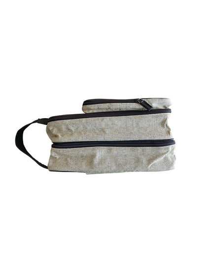Prada Sport 2000s Leather Trim Expandable Clutch Canvas Bag
