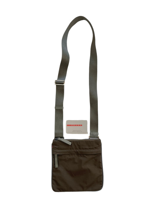 2000s Prada Sport Nylon Piping Shoulder Bag