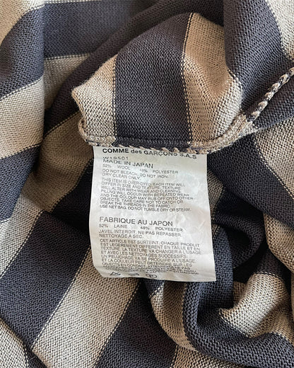 Comme Des Garcons SHIRT Over-Dyed Wool/Poly Striped Sweater