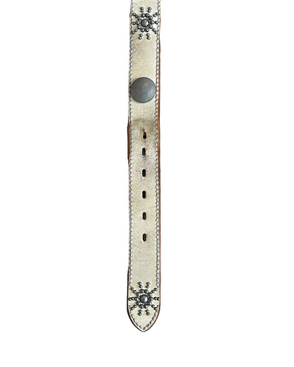 Tornado Mart Concho Studded Coin Engraved Leather Belt