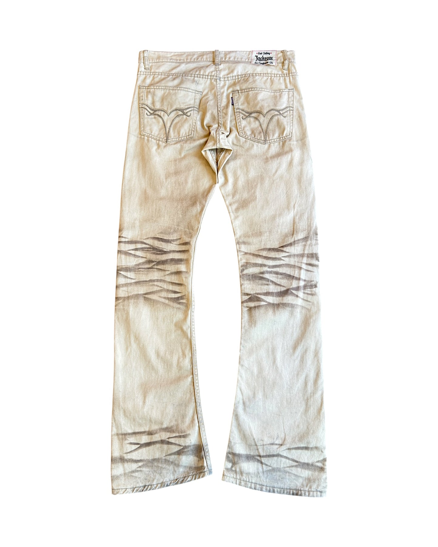 Jackrose Whisker Marble Bootcut Flare Denim Jeans