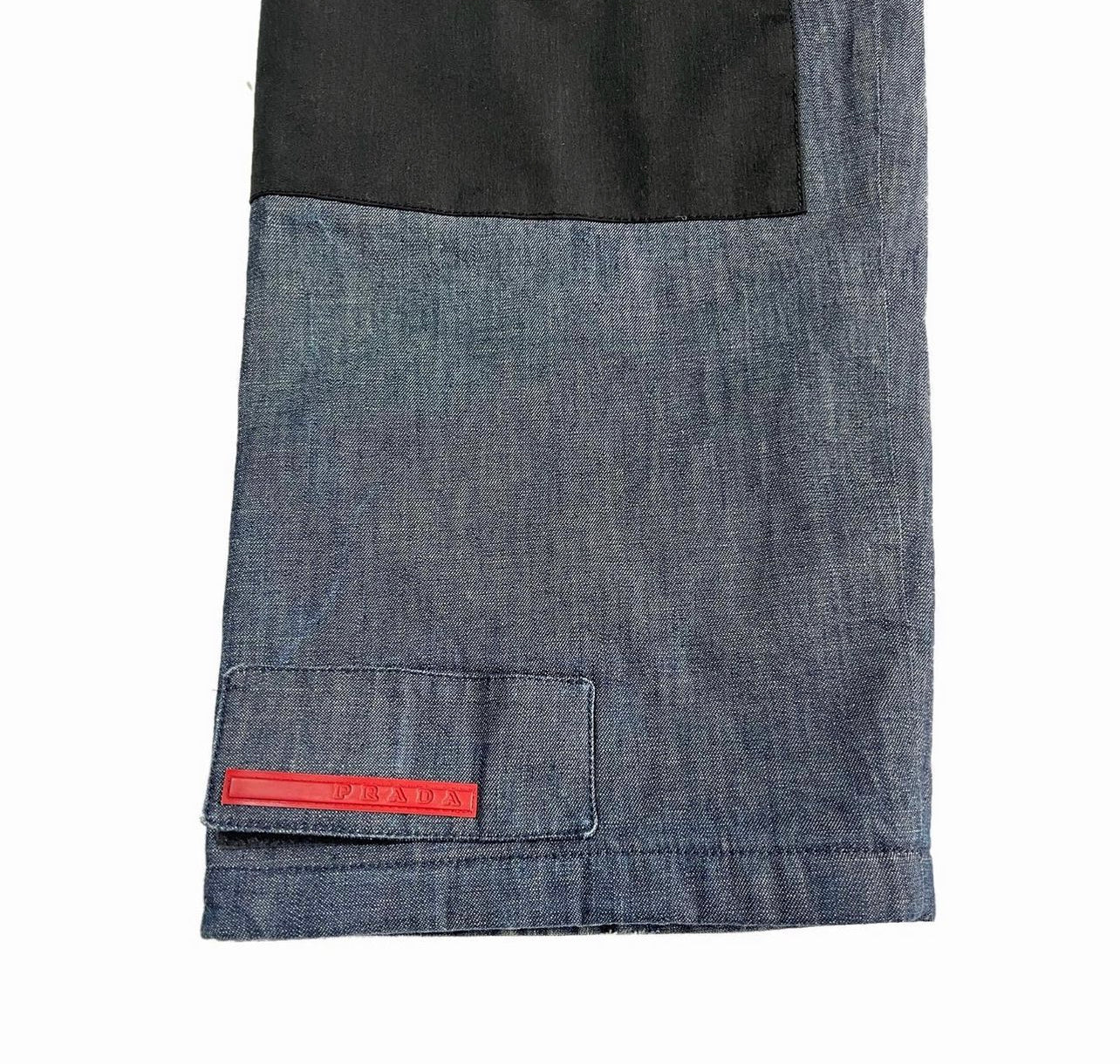 2000s Prada Sport Denim Snow Pants w/ Fleece Lining