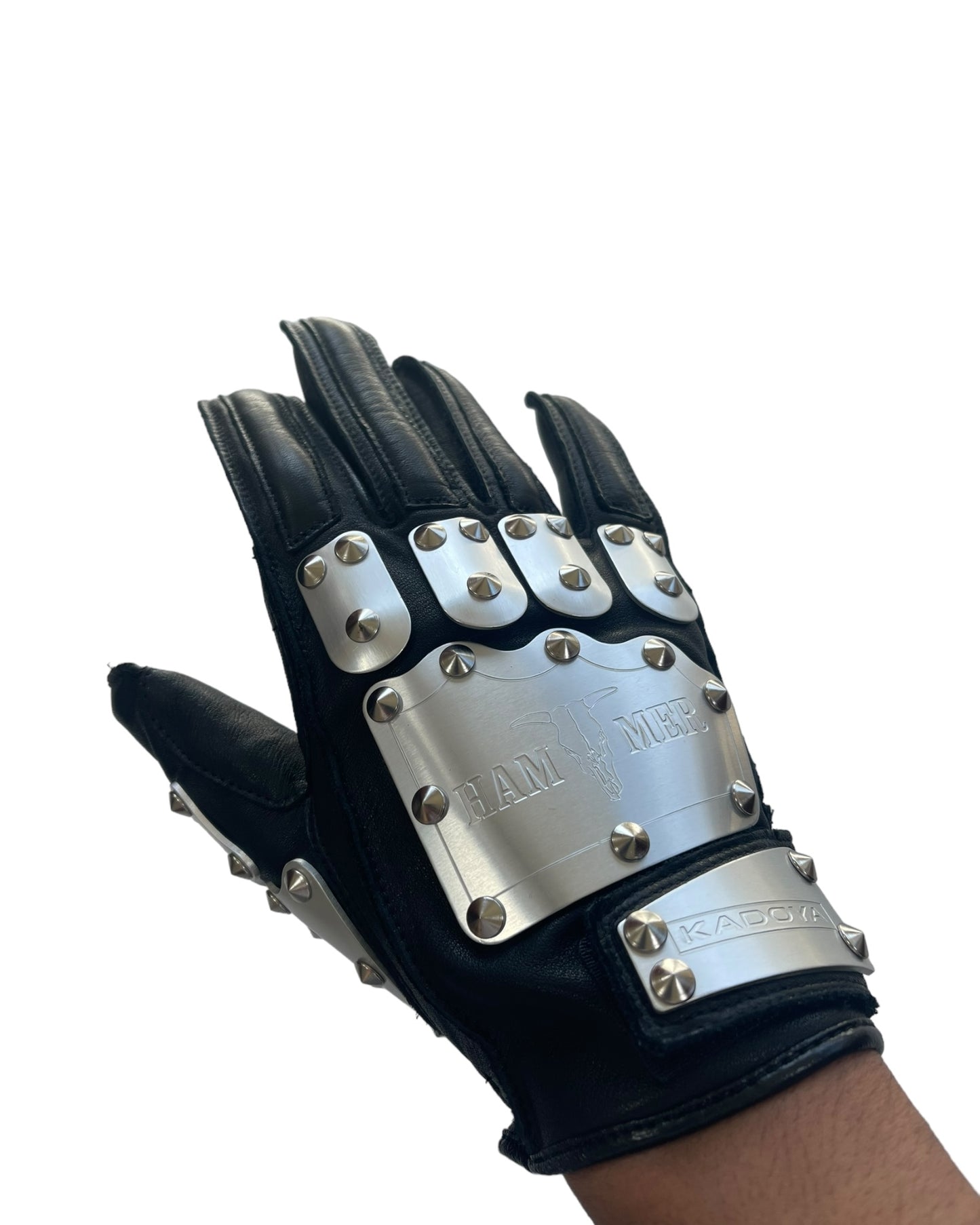 Kadoya Hammer Spike Studded Armor Leather Gloves