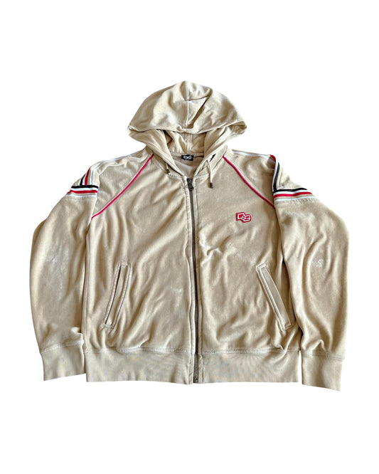 Dolce & Gabbana 2000s Striped Velour Hoodie