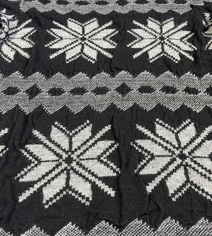 Raf Simons AW2003-2004 “Closer” Snowflake 3D Intarsia Knit Sweater