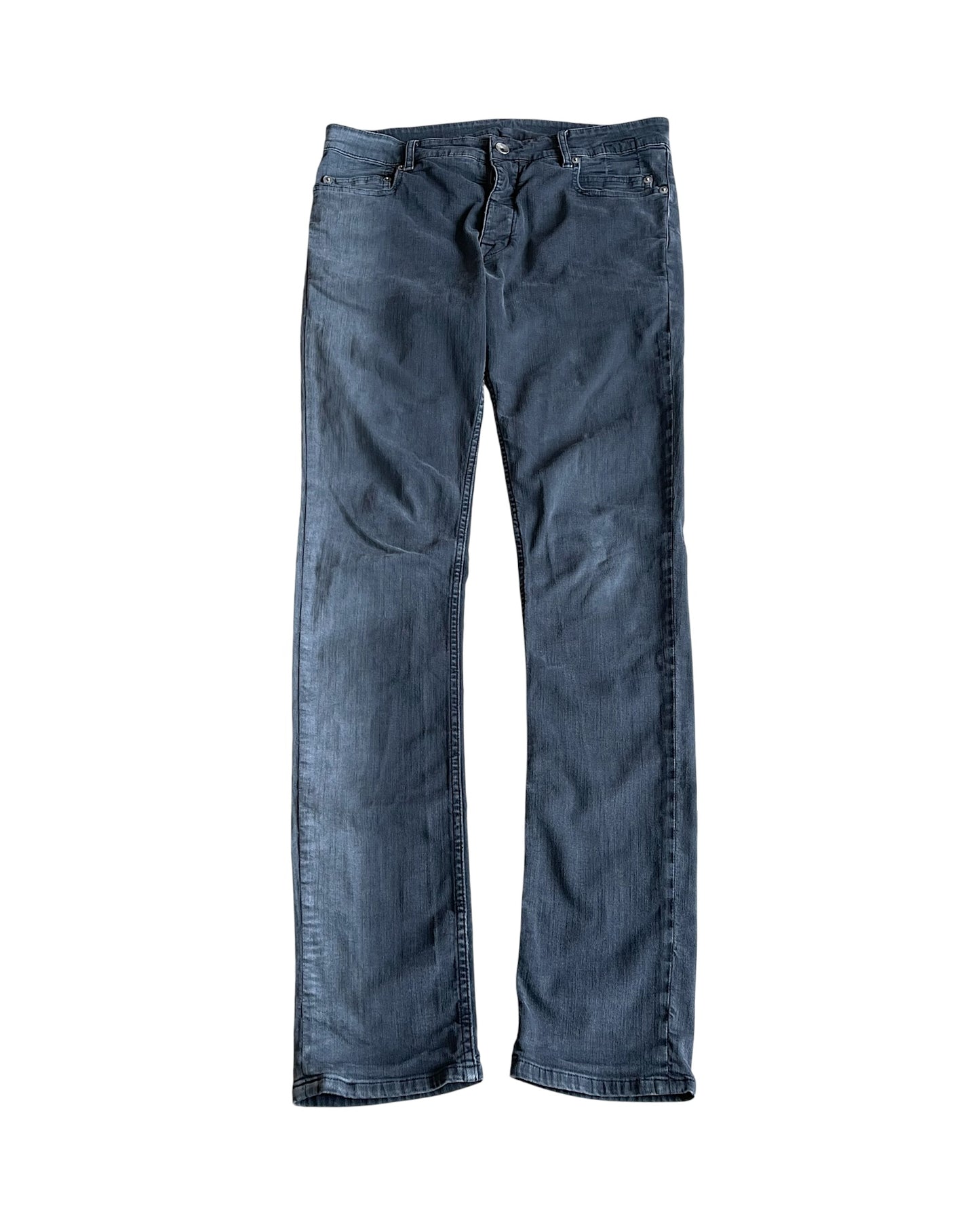 Rick Owens Drkshdw FW19 Faded Black Tyrone Cut Denim Jeans