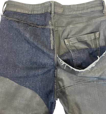 SS19 Rick Owens “Babel” Tyrone Patchwork Cropped Denim