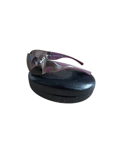 Prada 2000s Flame Wave Shield Sunglasses