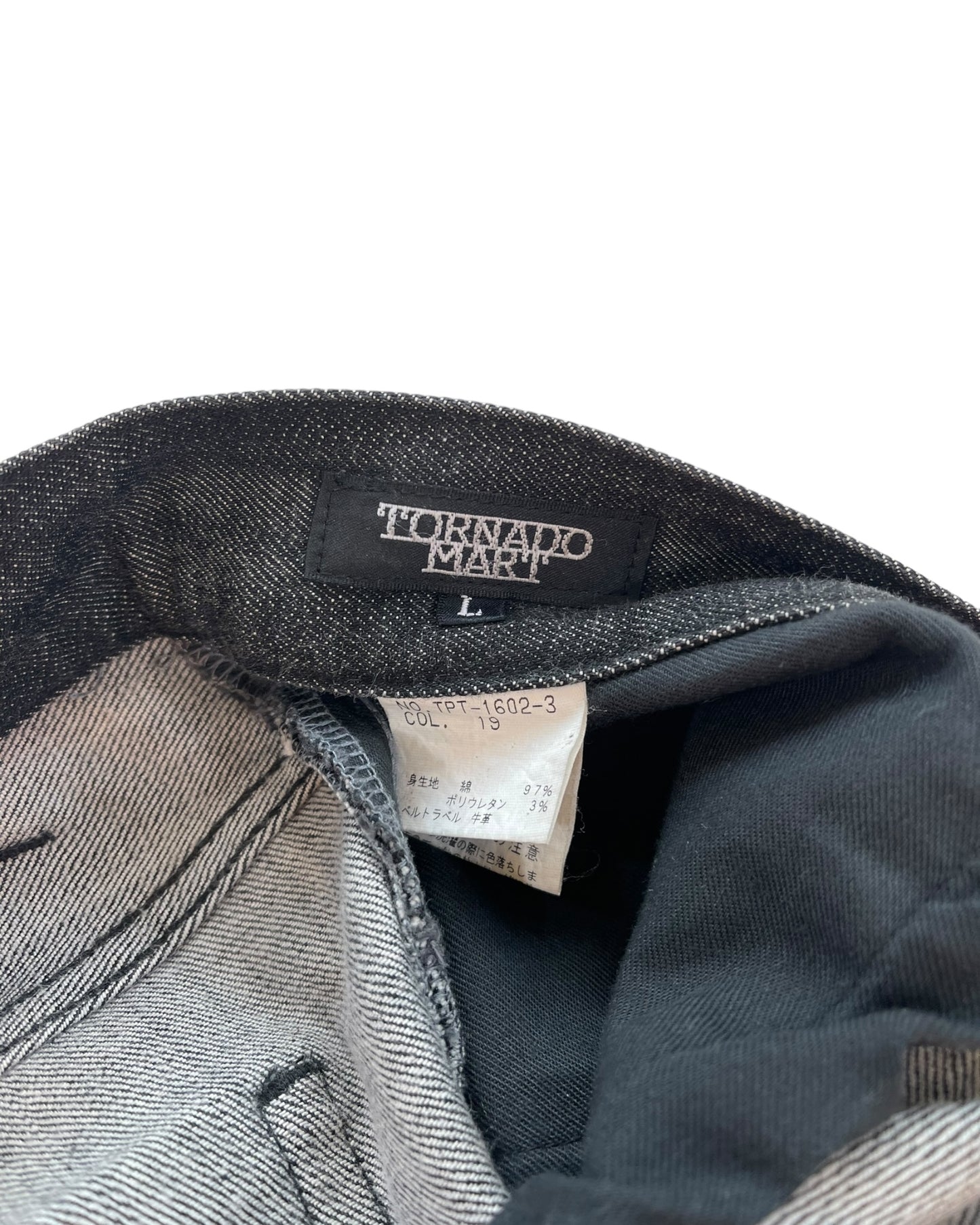 Tornado Mart Waxed Silver Paint Coated Ash Flare Denim Jeans