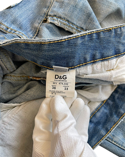 Dolce & Gabbana D&G Jeans Light Wash Straight Denim