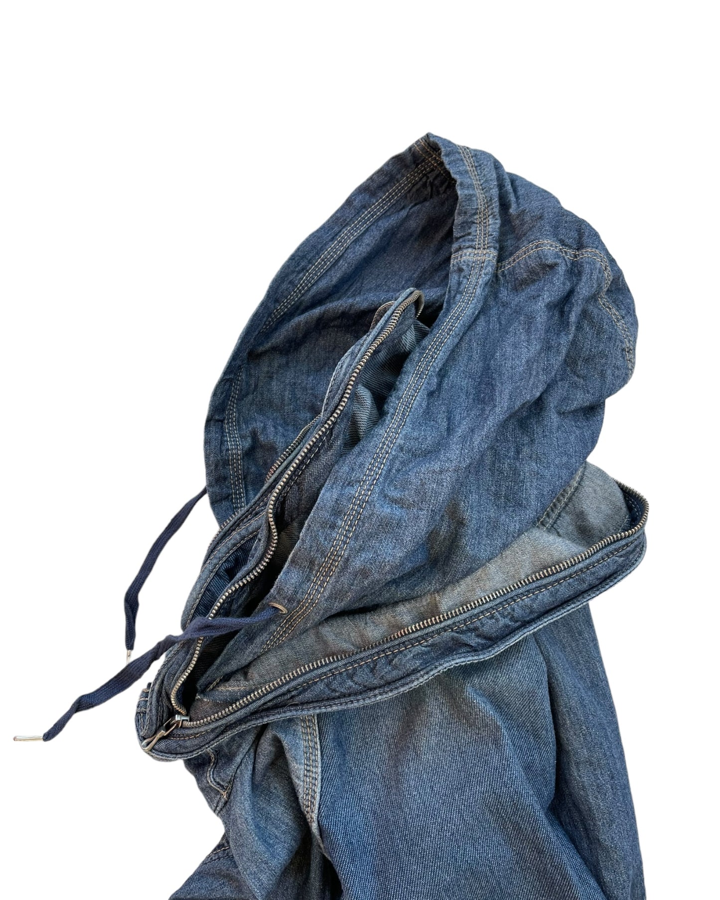 GOA Natural Vintage Denim Bono Packable Wire Hoodie Jacket