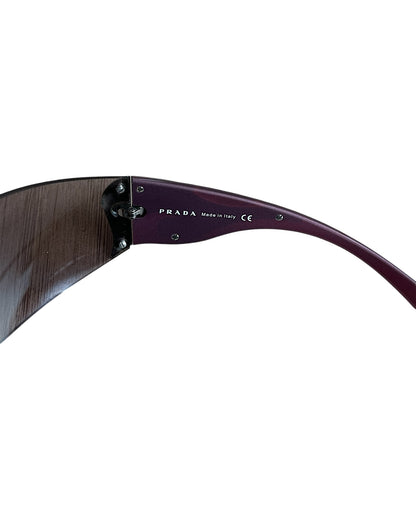 Prada 2000s Flame Wave Shield Sunglasses
