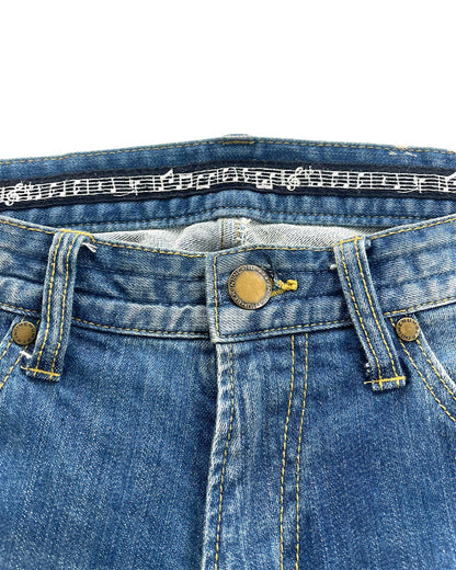 Number (N)ine x Loveless Guild Prime Distressed Repair Paint Denim