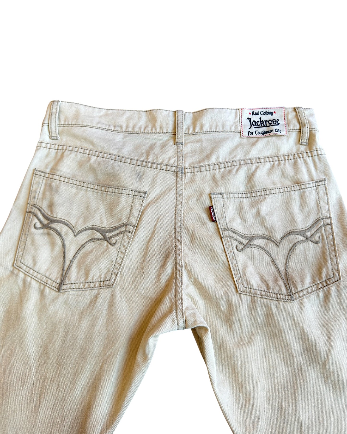 Jackrose Whisker Marble Bootcut Flare Denim Jeans