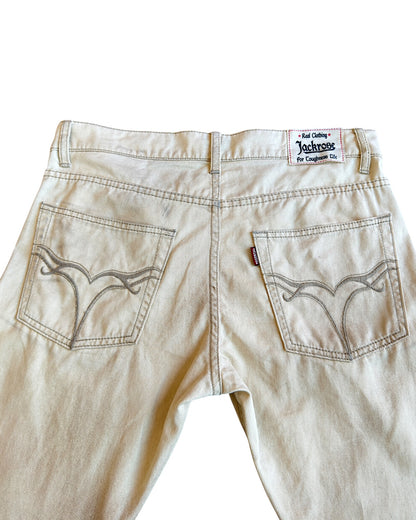 Jackrose Whisker Marble Bootcut Flare Denim Jeans