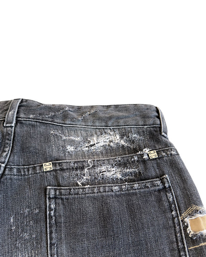 Givenchy AW2023 Moleskin Patch Distressed Boro Repaired Denim Jeans