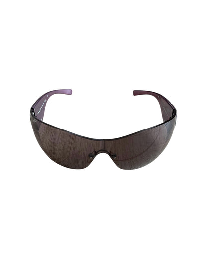 Prada 2000s Flame Wave Shield Sunglasses