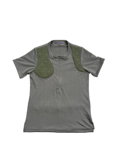 2000s Beauty:Beast Padded Puzzle Panel Cycling Mesh Top