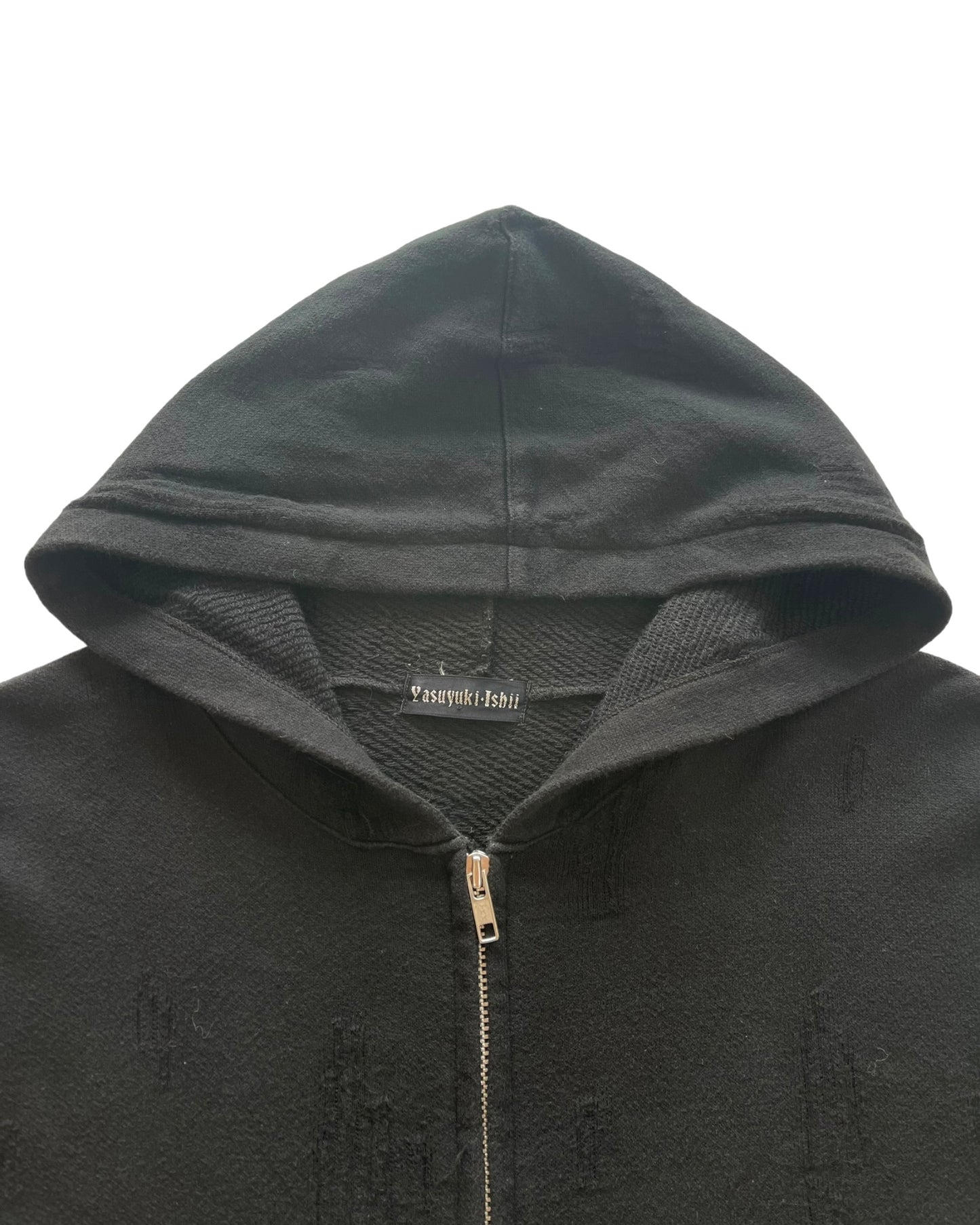 Yasuyuki Ishii Scar Distressed Grand 0 Paint Graphic Zip Hoodie