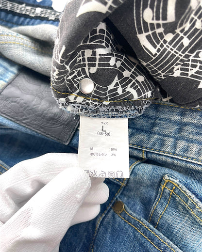Number (N)ine x Loveless Guild Prime Distressed Repair Paint Denim