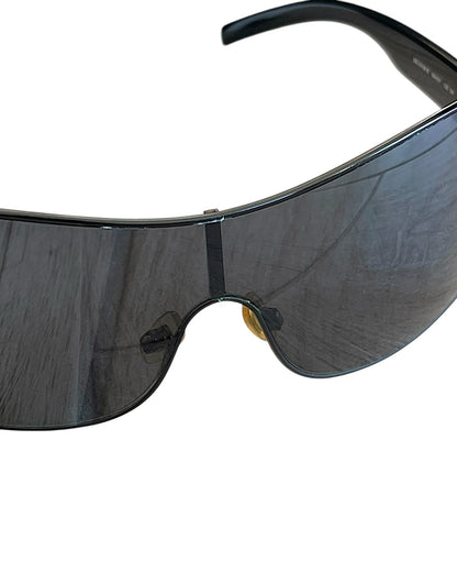Dolce & Gabbana Shield Rhinestone Logo Sunglasses