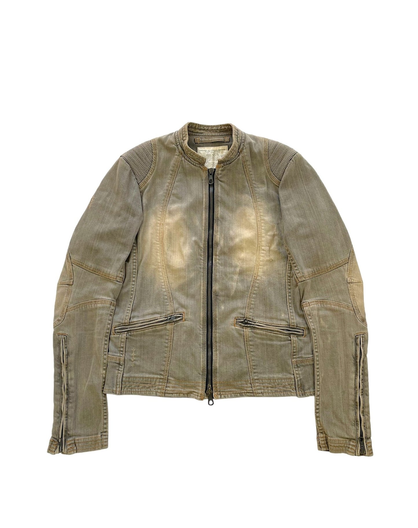 GOA Sand Wash Denim Biker Jacket