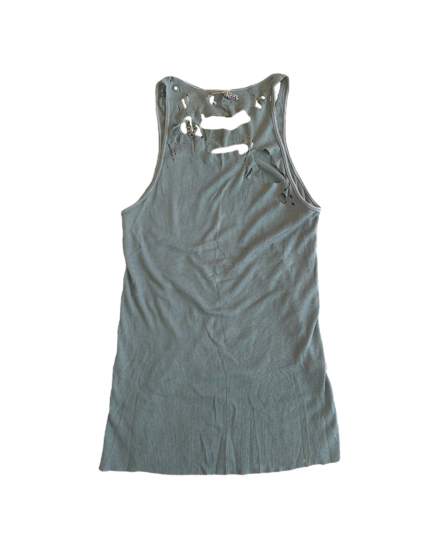 If Six Was Nine 00s Mud Max Pierced Distressed Tank Top