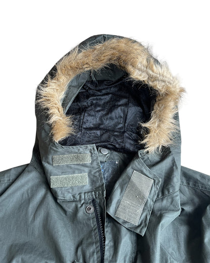 Breath Arabic Fur Fishtail Parka & Sweatshirt Bomber Patches Jacket