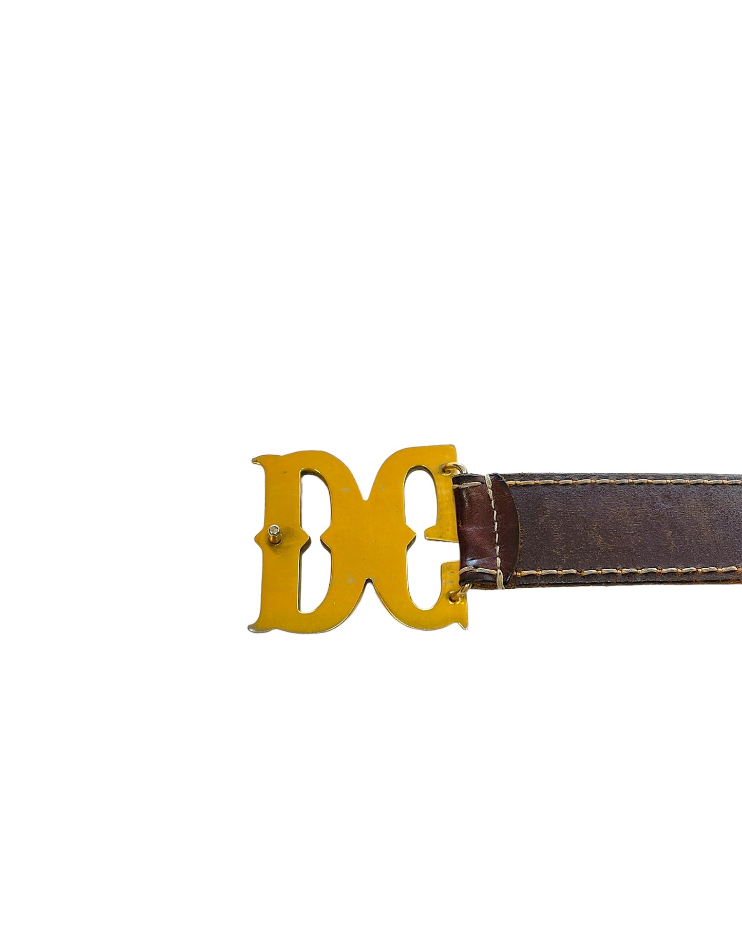 Dolce & Gabbana DG Logo Buckle Leather Belt