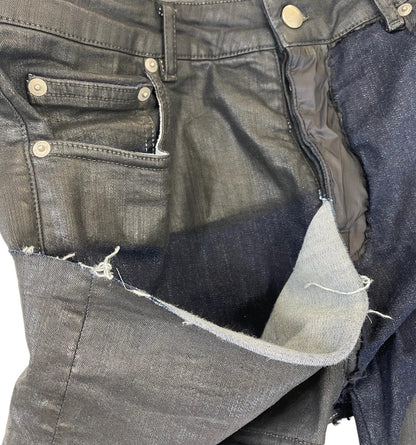 SS19 Rick Owens “Babel” Tyrone Patchwork Cropped Denim