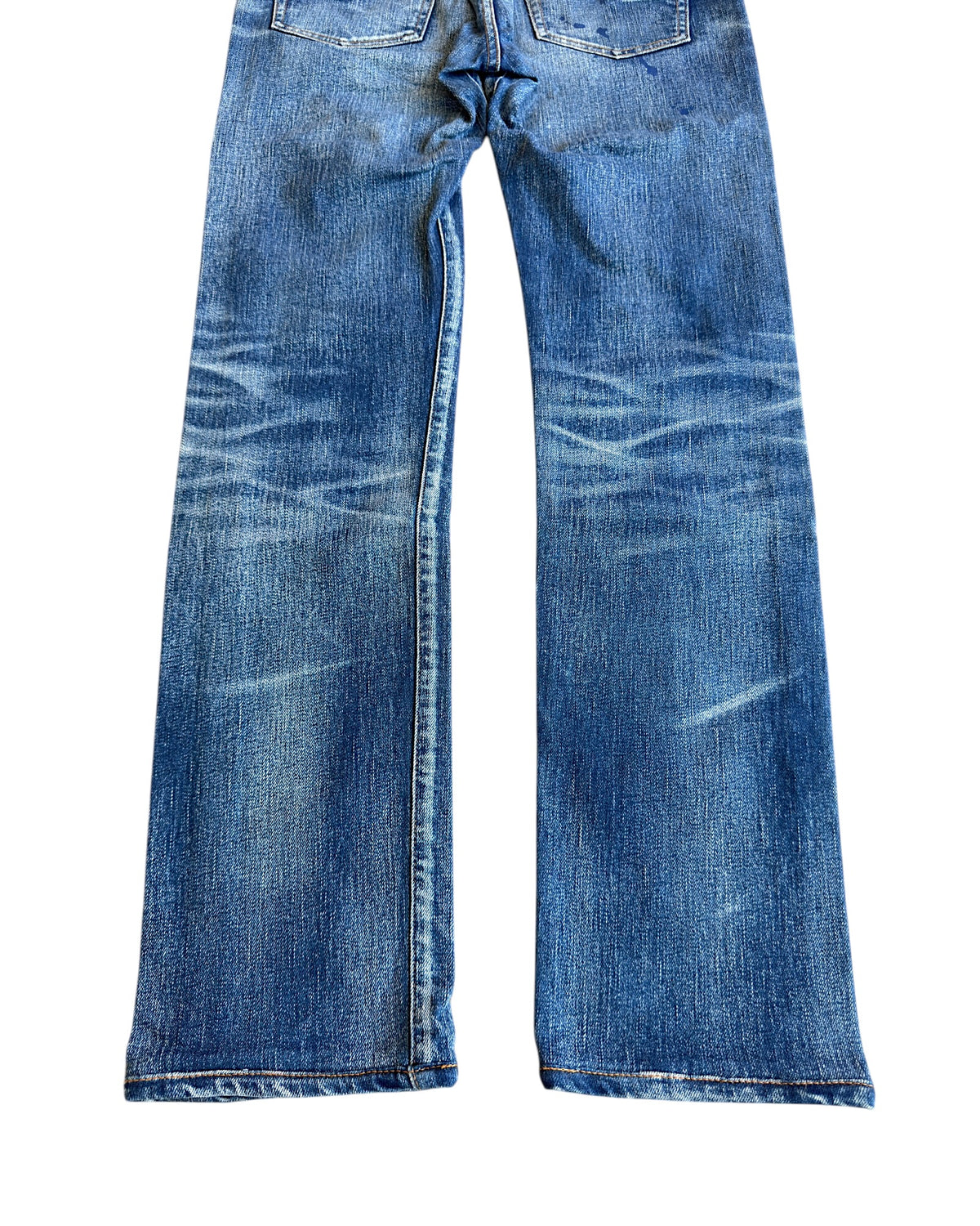 Dior Homme SS11 Ink Me Paint Splatter Blue Washed Denim Jeans