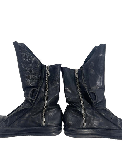 Rick Owens AW2012 “Mountain” D-Ring Laceless Leather Ramones Boots