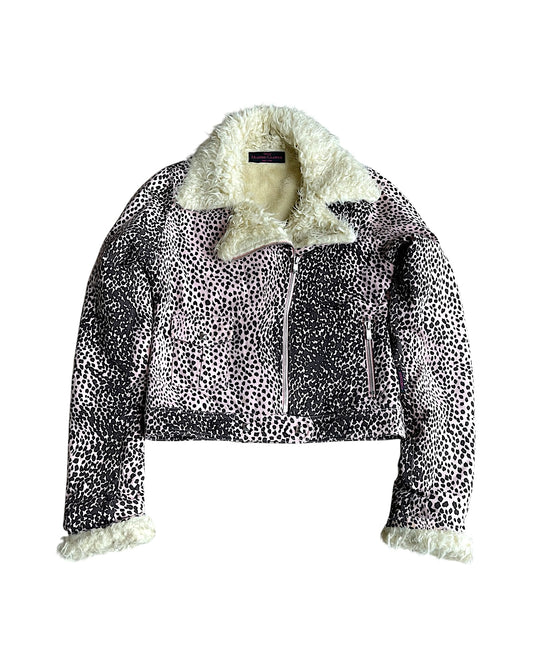 Hysteric Glamour 2000s Faux Fur Cheetah Cotton Riders Jacket